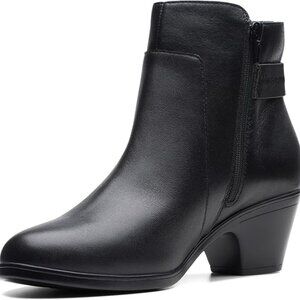 Clark Women’s Emily Holly zippered Ankle Boots sz 9